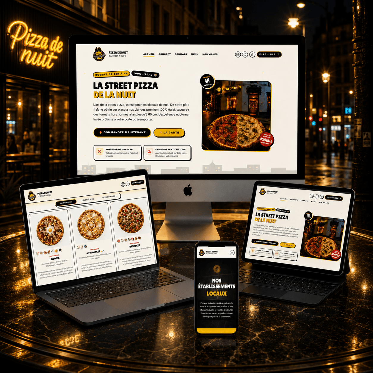 Pizza de Nuit Mockup